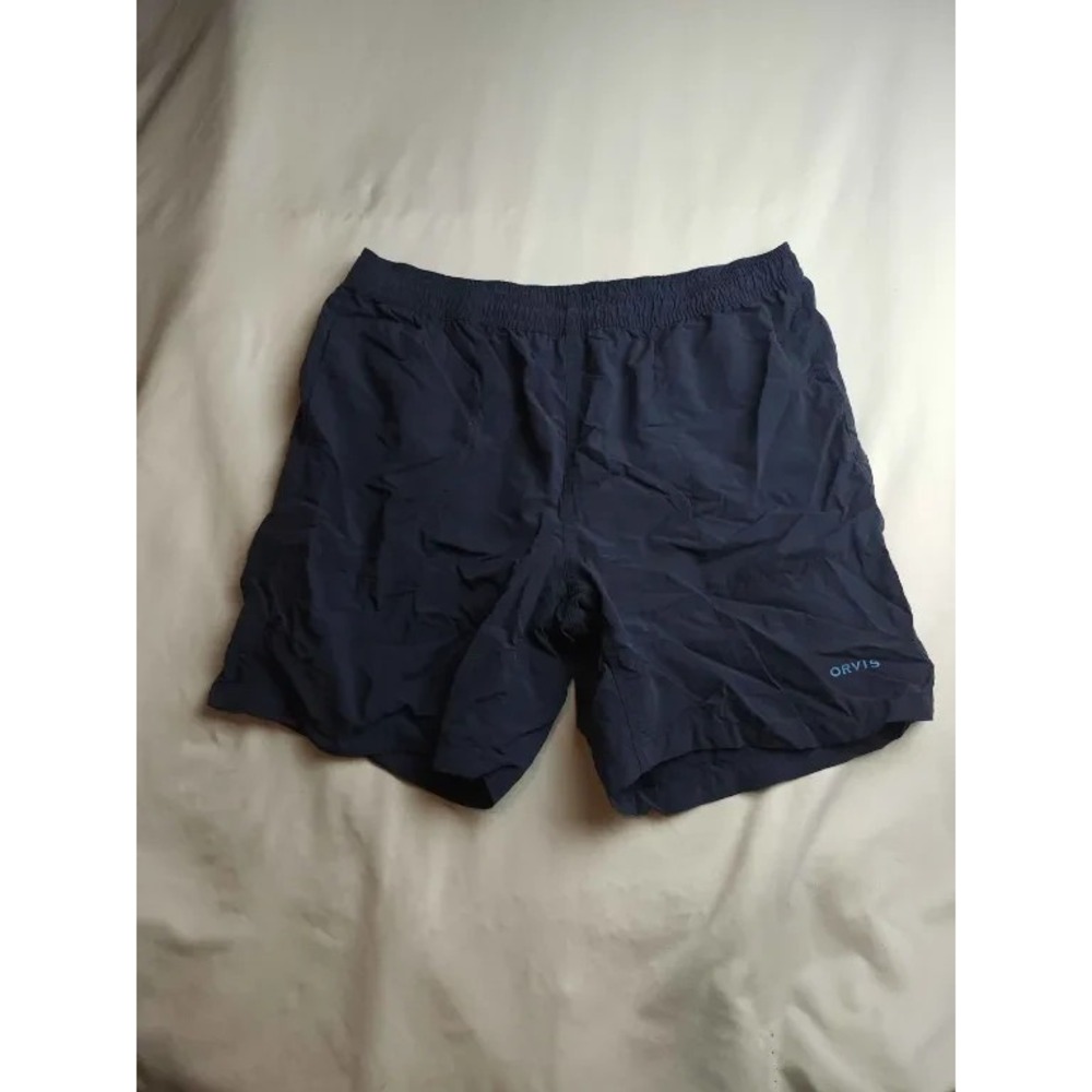 Orvis Swim Trunks Mens Large Blue Nylon Mesh Lined Quick Dry Outdoor Board Short